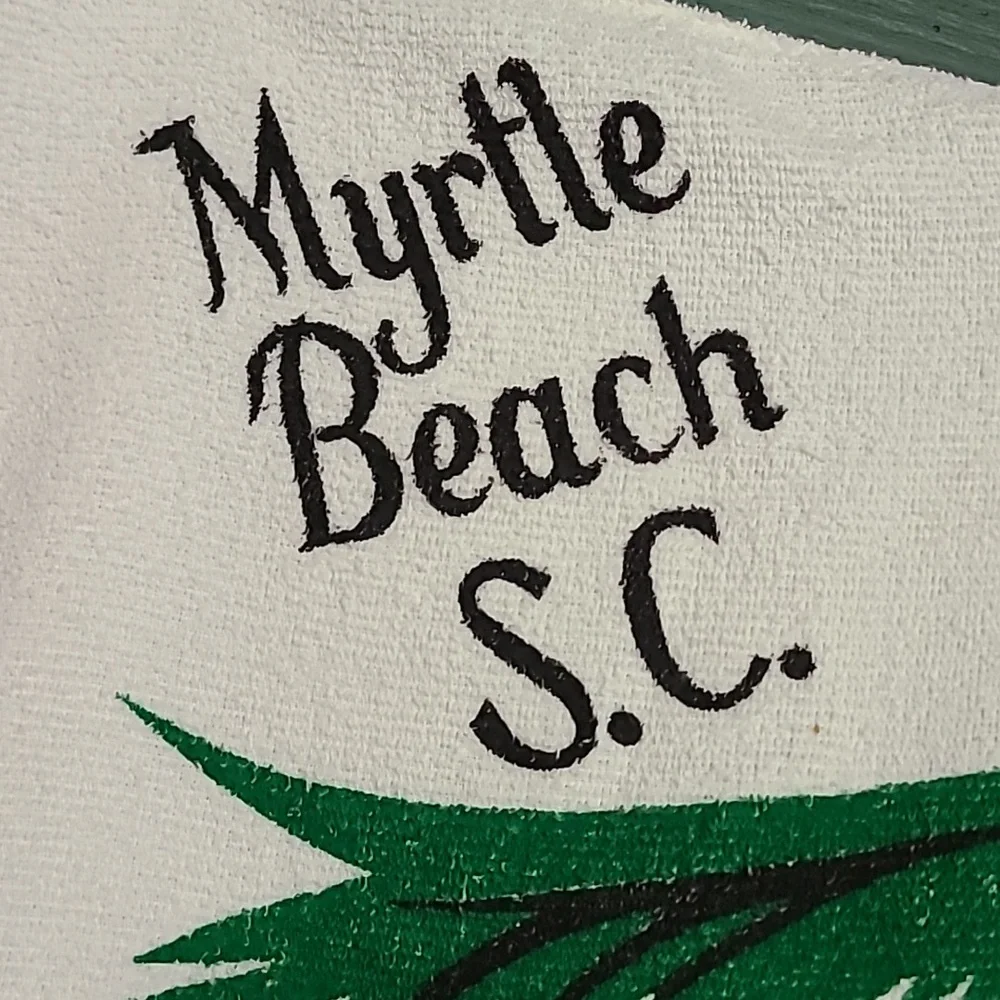 Myrtle Beach SC Souvenir Palm Tree Tropical Beach Towel